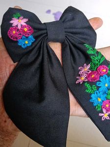 Handmade Embroidery Hair Bow