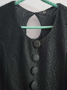 black midi dress