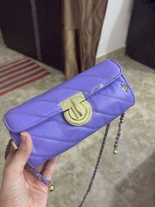 Quilted Lavender Crossbody Bag