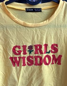 Shein Girls Wisdom Graphic Tee-boxy fit
