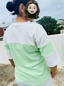 White Light Green Top