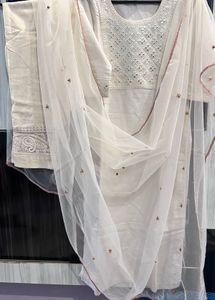 Elegant White Embroidered Salwar Kameez