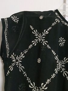 Hot Black hand Embroidered Beach Dress /Top