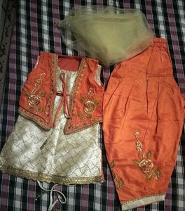 Girls' Ethnic Dress with Jacket
