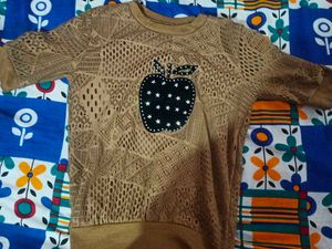 Casual Brown Everyday Wear Top
