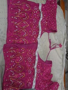 Stitched Pink Colour Blouse