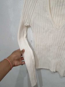 V Neck Winter Top From Zara