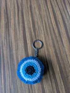 Crochet Evil Eye Keychain