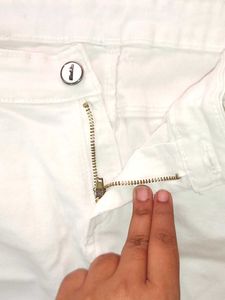 White Straight Leg Jeans