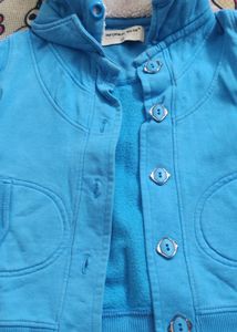 Warm Coat For 2-4 Year Kids With Hoody