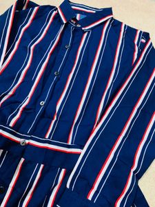 Striped Shirt Dress