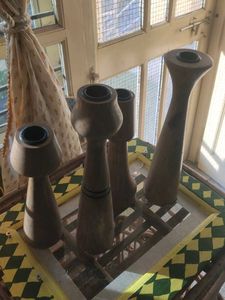 Wooden Candlestick Holders