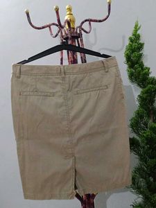khaki cotton skirt