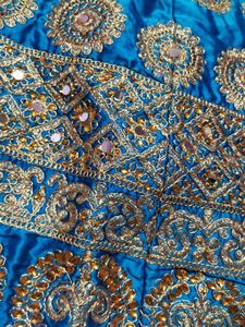 Blue Embroidered Lehenga Choli