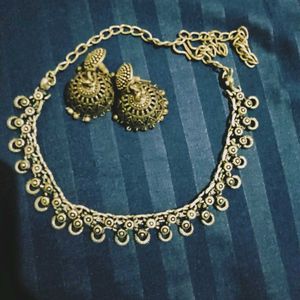 Party Wear Chain And Earings