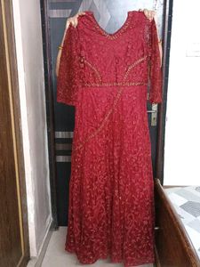 Ethnic Maroon/Darkish Red Gown