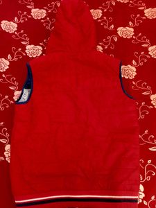 dual jacket in red and blue