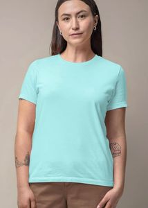 Aqua Blue Casual T-Shirt