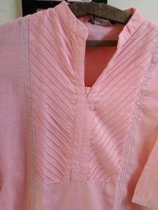 Peach Cotton Kurti