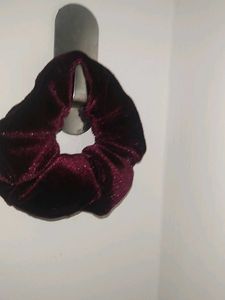 Burgundy Velvet Scrunchie
