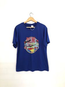 Urbanic Dark Blue Printed T-Shir