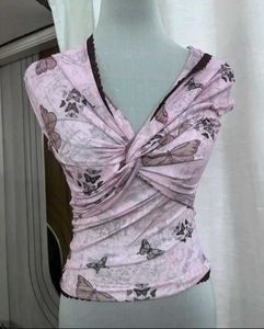 Butterfly Print Tube Top