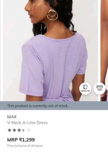 V-Neck A-Line Dress