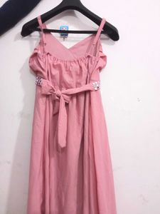 Sleeveless Pink Maxi Glown