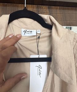 Sale! Beige Crinkle-Textured Wrap Dress