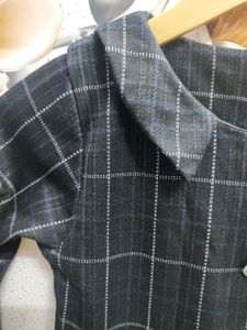 Black check dress for girls