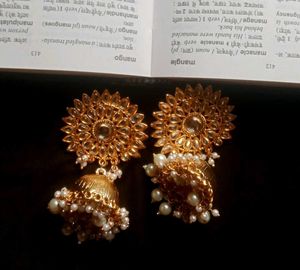 Rose Gold Jhumka Earrings
