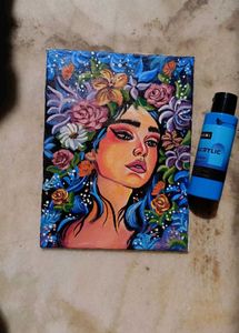 Aesthetic Abstract Girl Painting On Canvas -Small