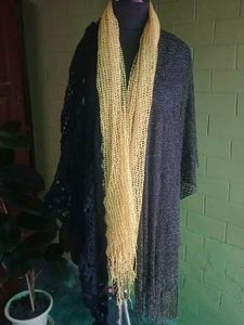 Vintage Knit Shawl Set