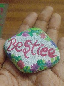 Bestie Painted Rock