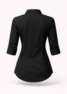 Classic Black Button-Down Shirt(Get A Freebie)