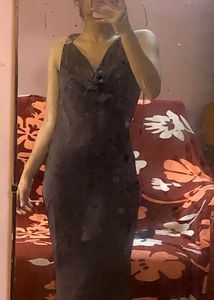 Elegant Bronze Maxi Dress