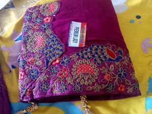 Elegant Embroidered Saree