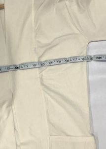 Off White Textured Open-Front Cardigan