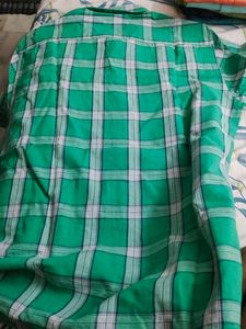 Men Half Sleeve Green Shirt