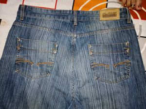 Striped Denim Jeans
