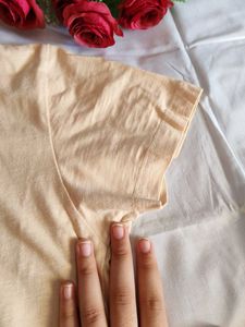 Peach Graphic Print Tee