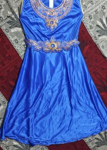 Girls frock With Leggings lambai 42 Inch Blue 💙