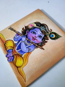 Little Krishna Mini Canvas Painting