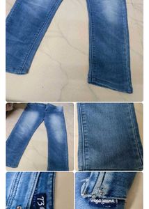 combo each 199 Blue Denim Wide Leg Cargo Pants