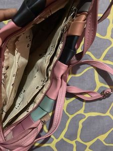 Donating Color Block Crossbody Bag Zip Damaged