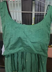 Emerald Green Embroidered Lehenga Set