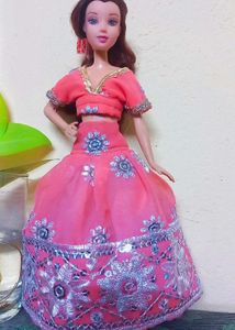 Barbie ♥️ Cute Peach Colour Lehanga