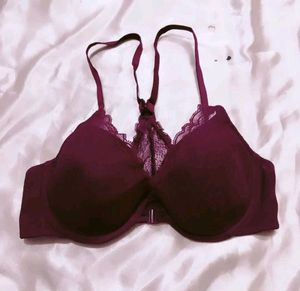 Burgundy Lace Bra