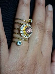 Stylish Pink Stone Ring