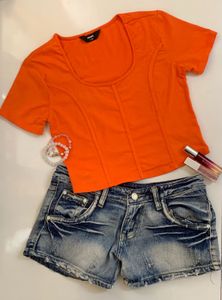 Max Orange Crop Top